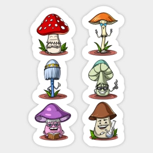 Funny Magic Mushrooms Sticker